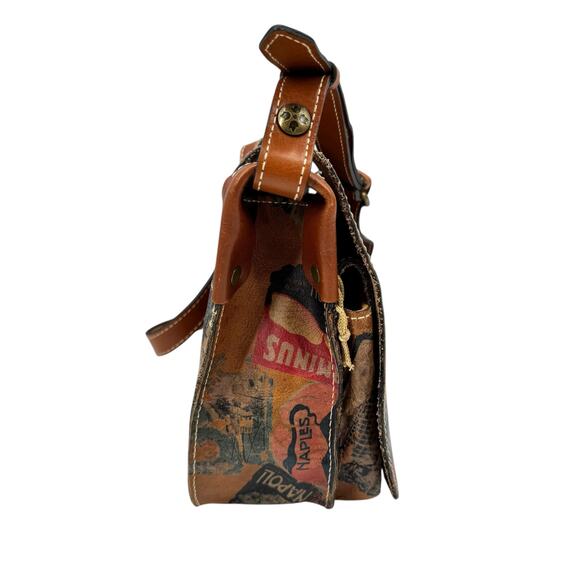 Patricia Nash NEW Old World Traveler Vintage Patch Positano Saddle Bag Purse - Picture 3 of 13